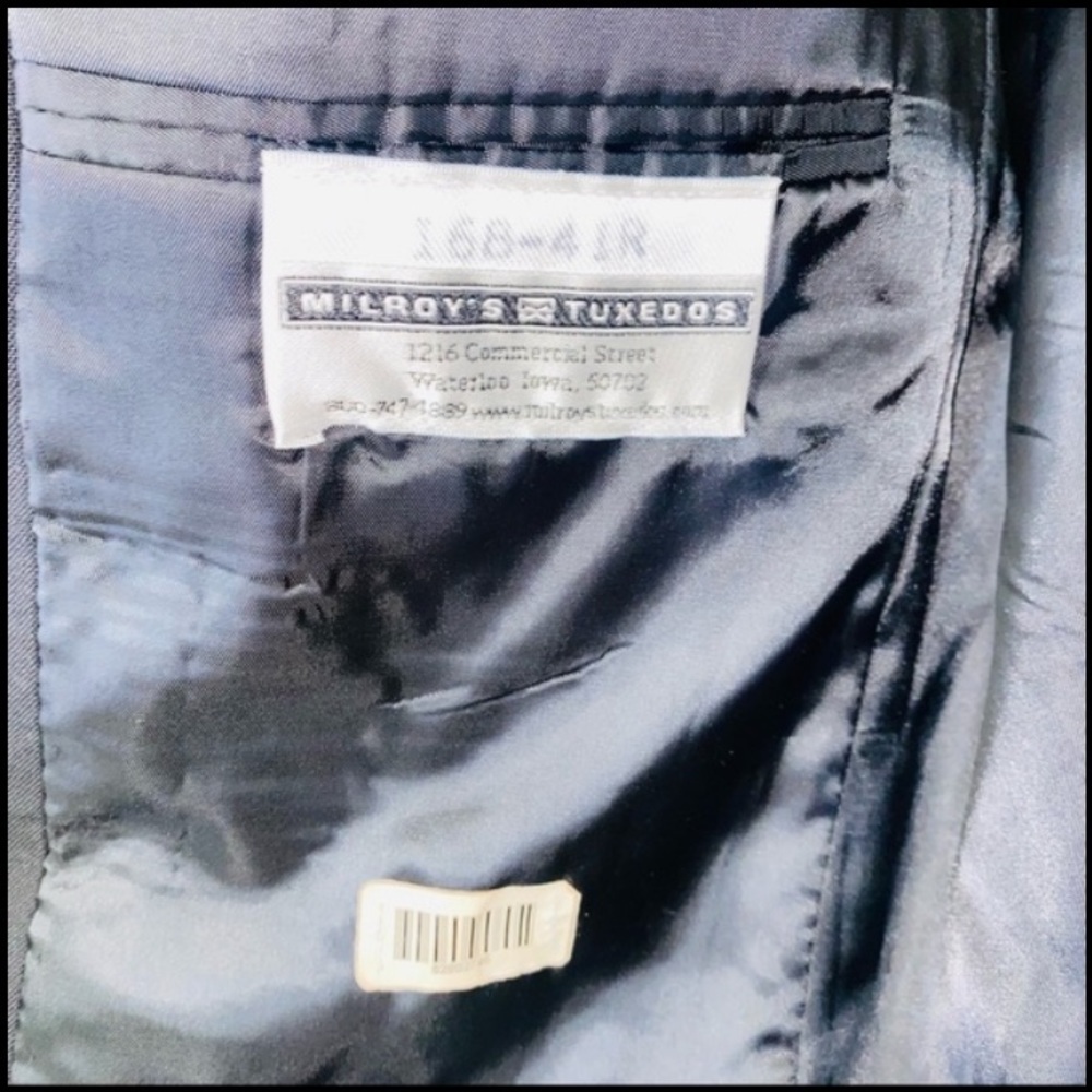 Neil Allyn Black Wool Tuxedo 2 Button Blazer Size… - image 8